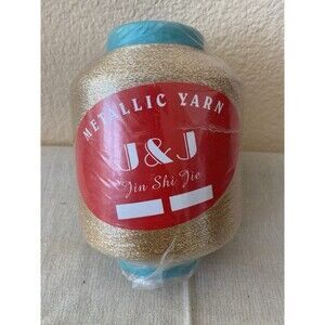Fancy Spool Cone Yarn Light Brown Silver Thread Needlework 620g  #488